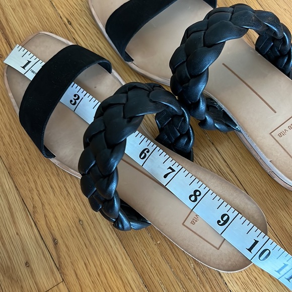 Dolce vita Persey wedge sandals braided black 7.5 - Picture 3 of 4